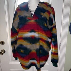Vintage 1990s Aztec Colorful V-Neck Sweater
